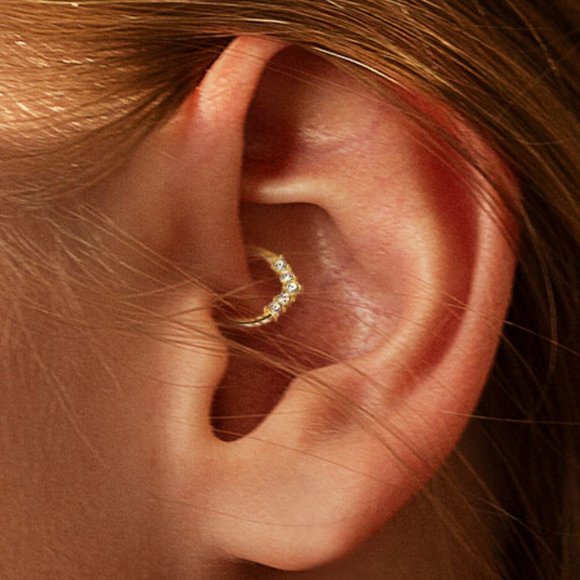 Endless Hoop Nose Ring or Cartilage Ring 18g 8mm Rose Gold - Picture 4 of 4